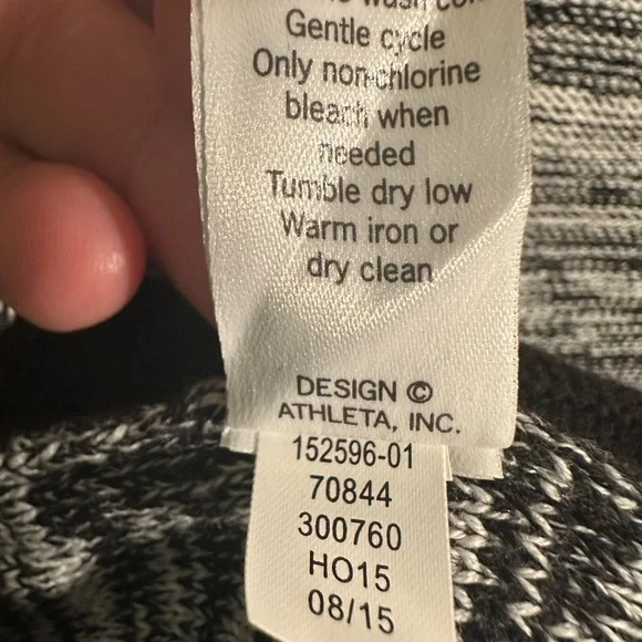 Athleta Gray Heathered Long Sleeve Tunic Dress - Picture 6 of 6